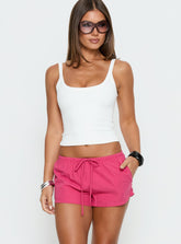 Makeli Micro Beach Short Fuchsia Stripe