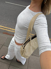 Elaia 3/4 Sleeve Top Grey Marle