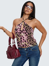 Santorini Crush Hardware Detail Top Pink Multi