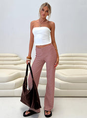 Next To Me Lounge Pant Red / White Stripe