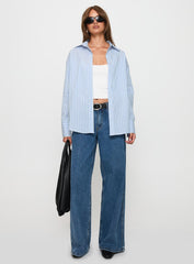 Mallin Shirt Blue / White Stripe