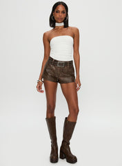 Sorelle Scarf Bodysuit White