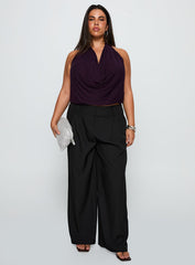 Two Lovers Low Rise Pants Black Curve
