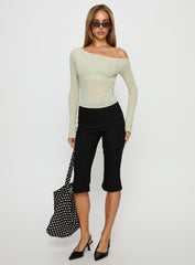 Synergies Long Sleeve Top Sage / White Stripe