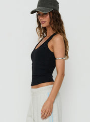 Daily Define Racerback Tank Top Black