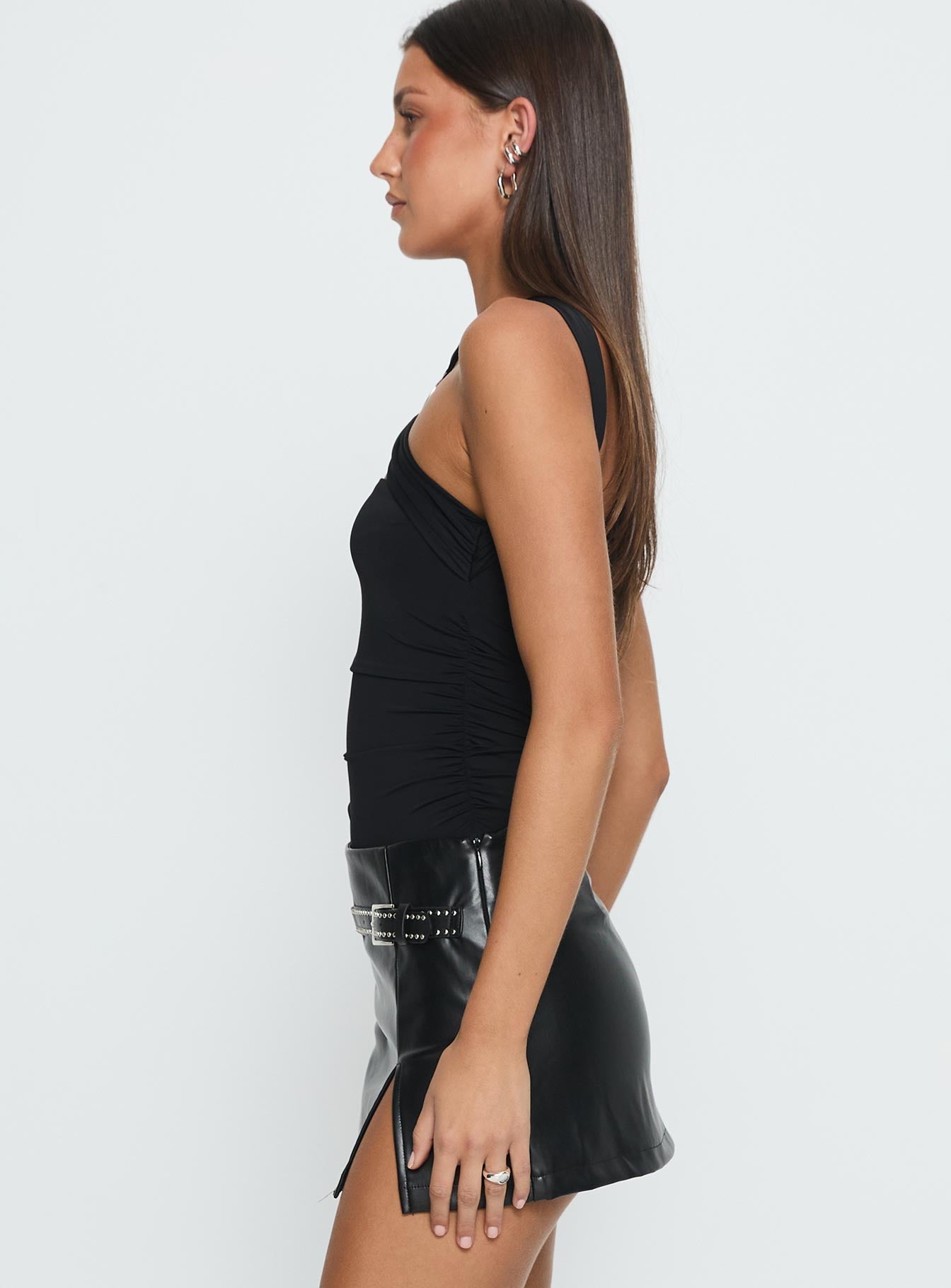 Destanee Ring Detail Bodysuit Black