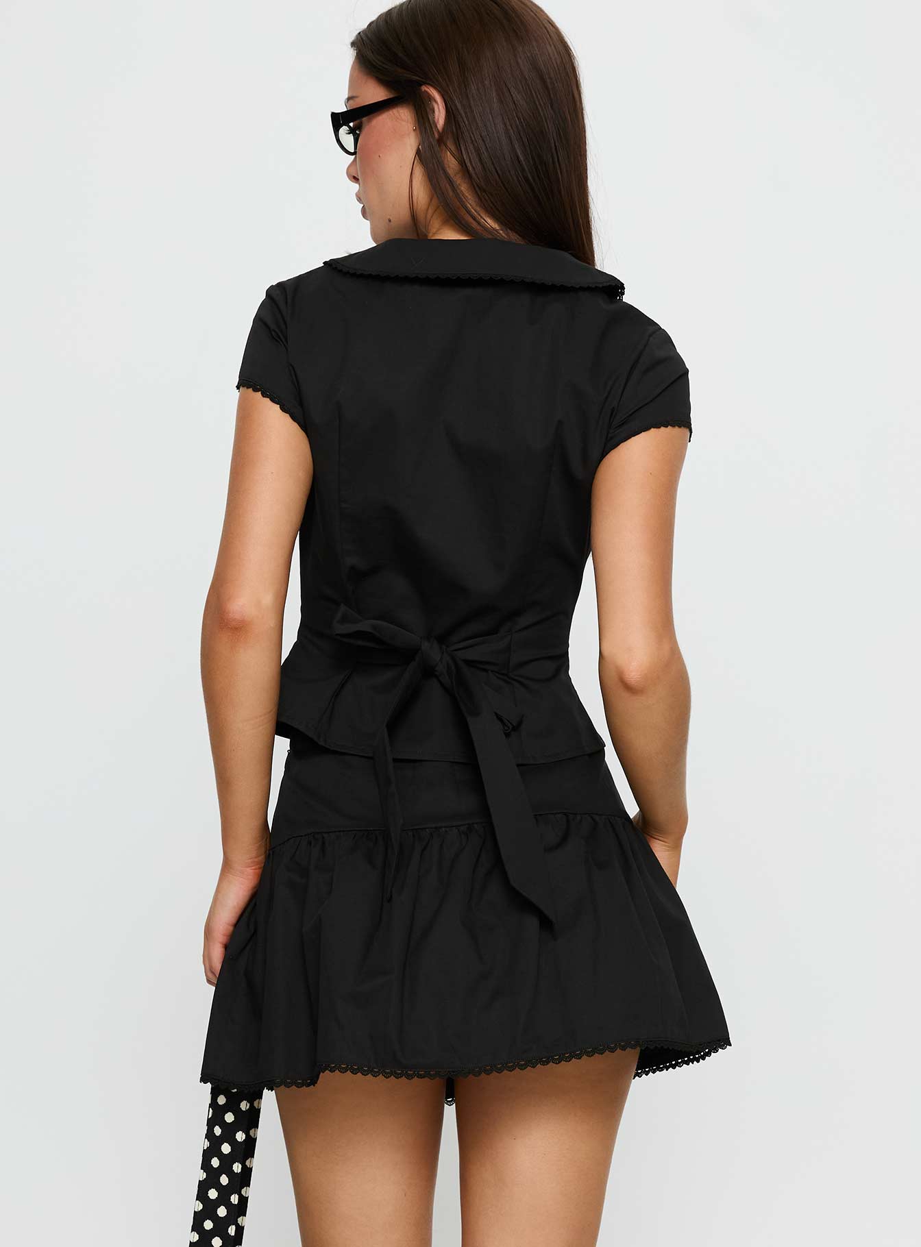 Sweet Treat Button Up Set Black
