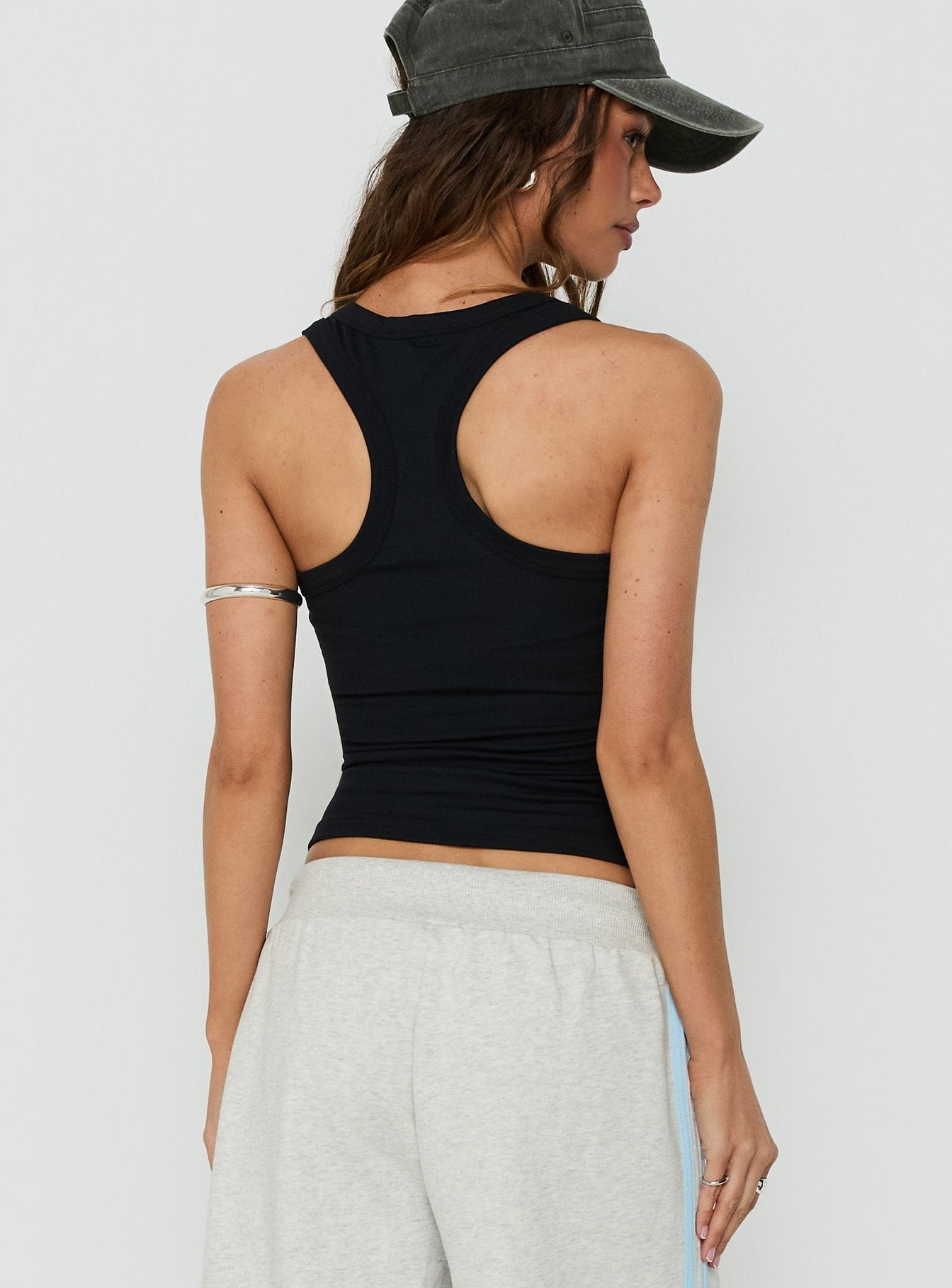 Daily Define Racerback Tank Top Black